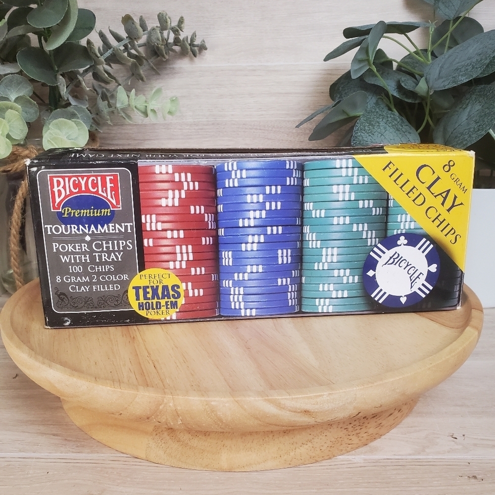Bicycle Poker Chips Clay Filled Tournament Quality New
